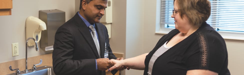 Dr. Kumar with rheumatology patient