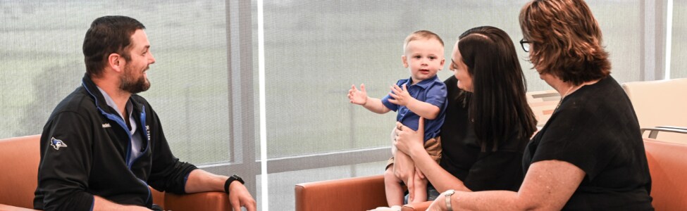 Dr. Laudenklos with patient