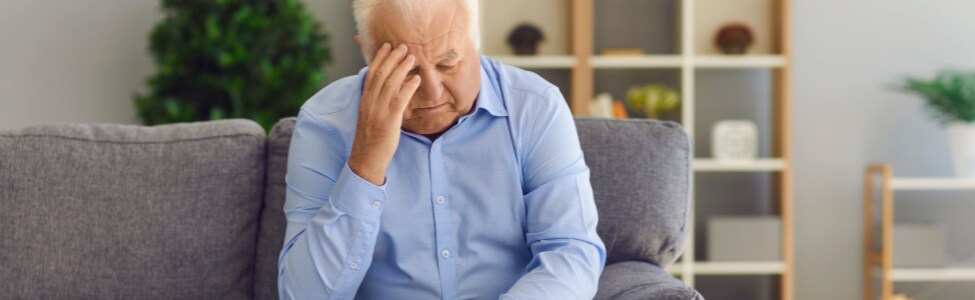 man in his 60s who is tired