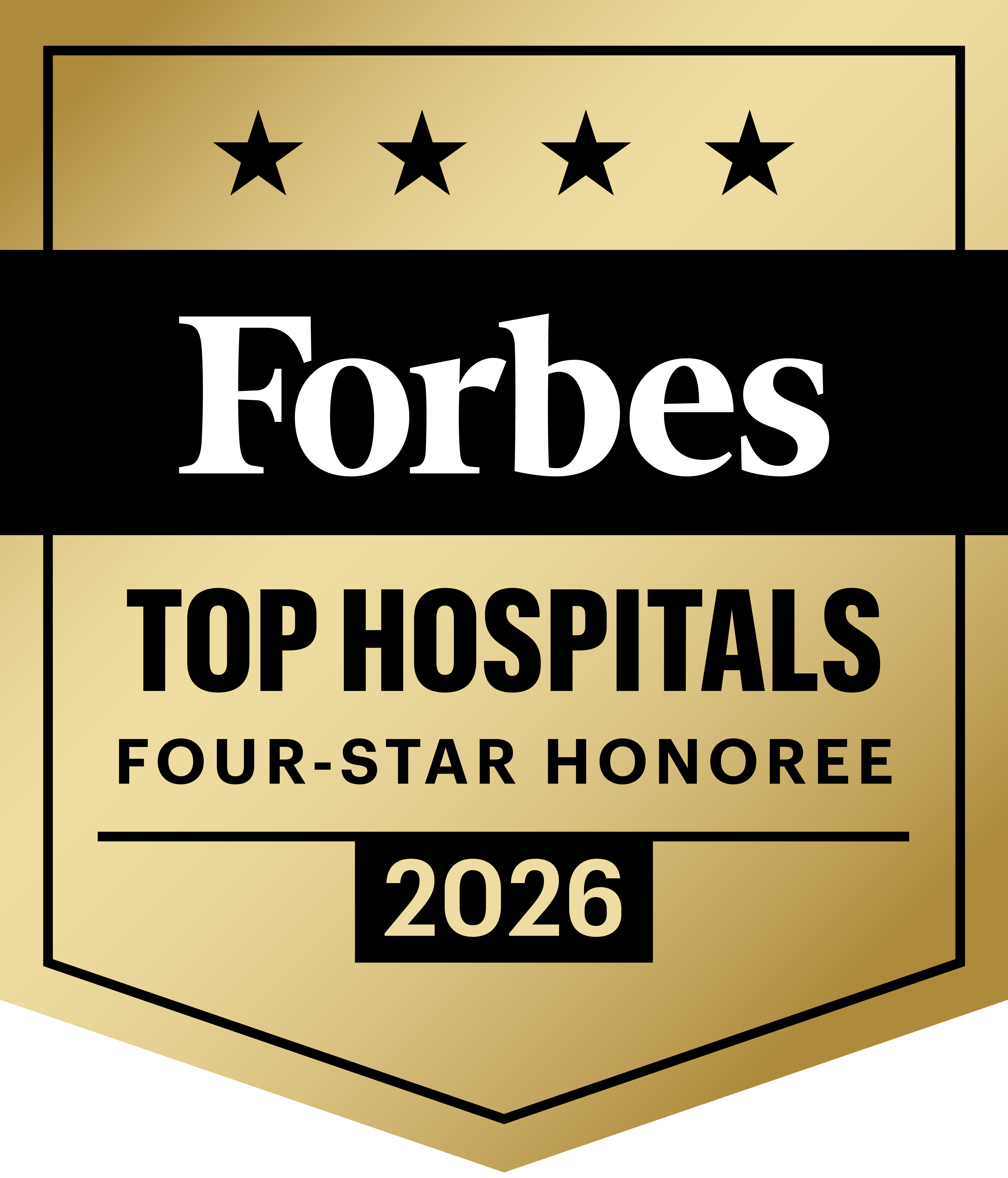 FORBES  Top Hospitals 4-Star Honoree 2026