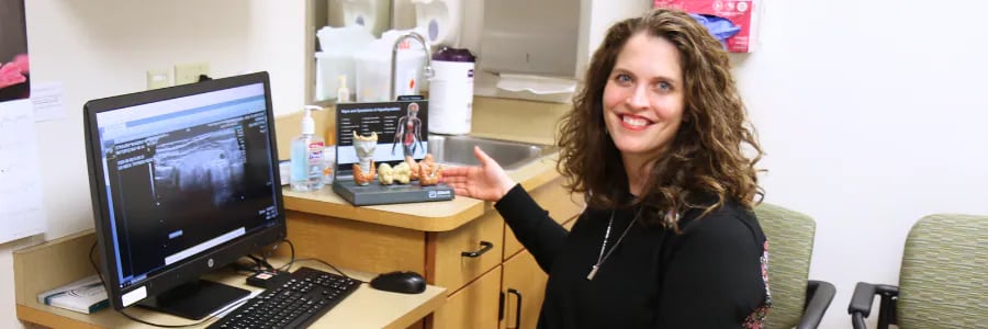 Endocrinologist in clinic