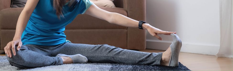 woman stretching