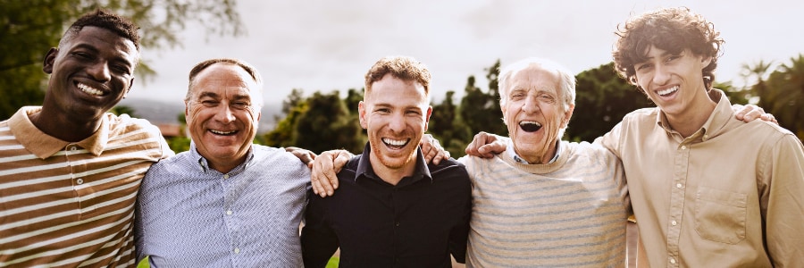 healthy men of different ages