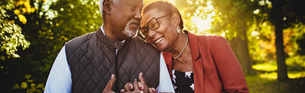 Older couple enjoying the outdoors
