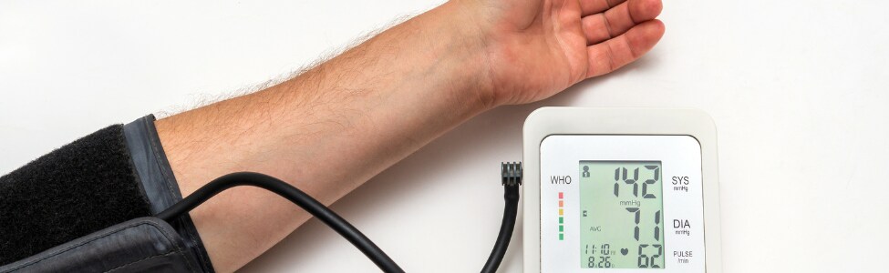 patient checking their blood pressure